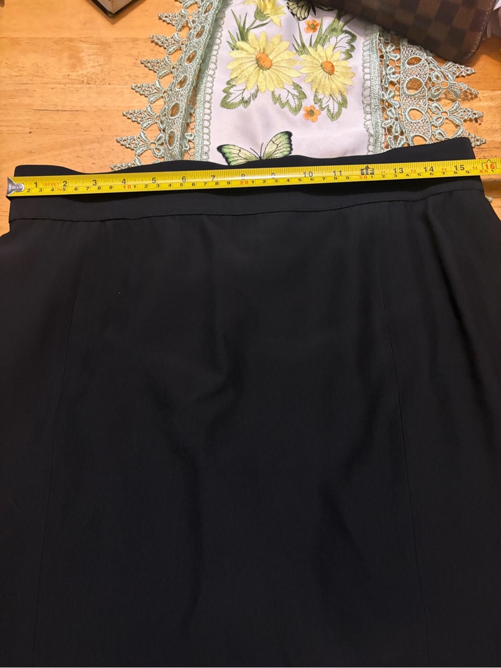 CHANEL Black Double-Breasted Wool Blazer & Skirt Set with Gold Buttons - Picture 17 of 17